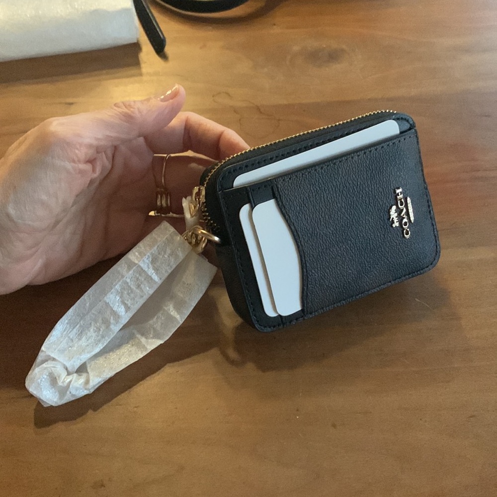 Zip Card Case In Signature Canvas NWT